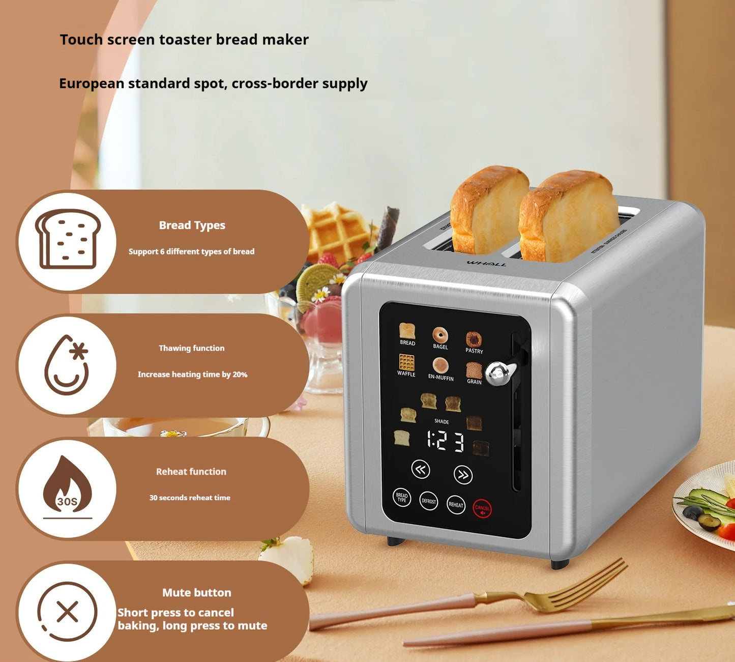 6-in-1 Touch Screen Breakfast Maker