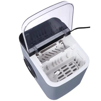 Portable Self-Cleaning Ice Maker Machine With Basket And Scoop, 9 Cubes In 6 Mins, Ideal For Home, Kitchen, ETL And FDA Certificate.