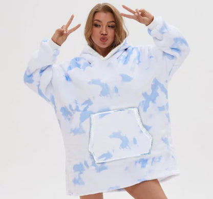 Oversized Hoodie Blanket With Sleeves Sweatshirt