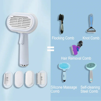 Pet Brush Self Cleaning Slicker