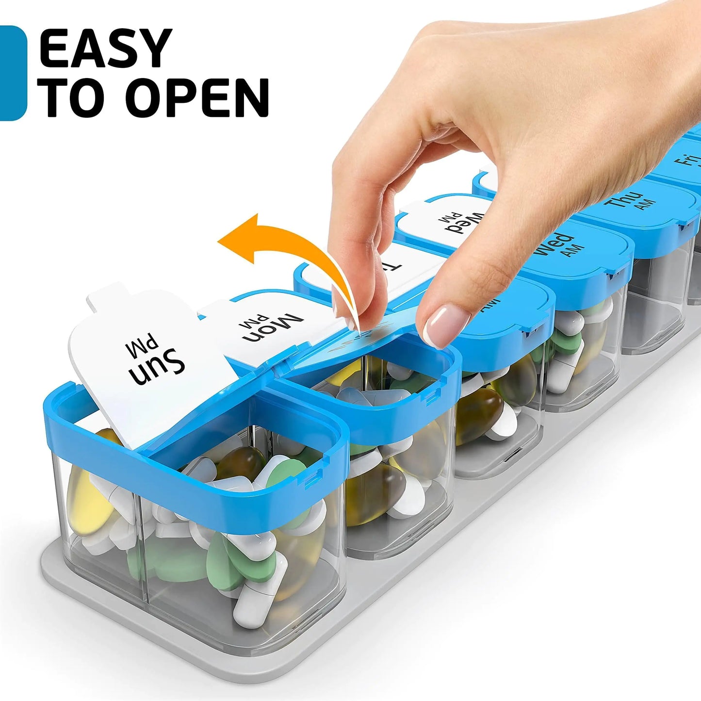 Extra Large Pill Organizer With Transparent Case