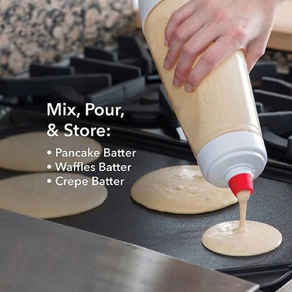 Waffle Pancake Batter Shaker Bottle