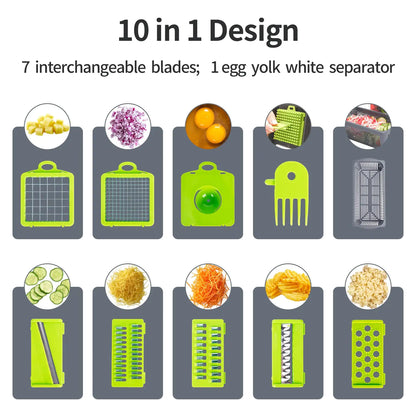 10 in 1 Multifunctional Cutter Shredder Slicer