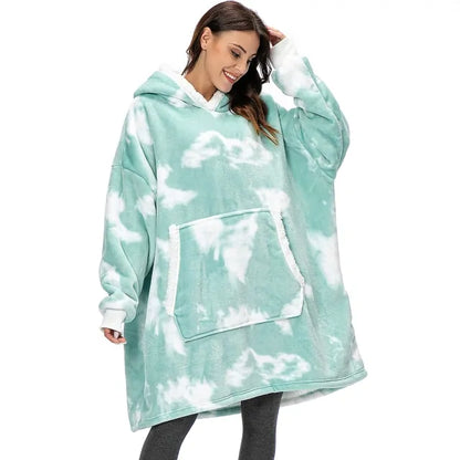 Oversized Hoodie Blanket With Sleeves Sweatshirt