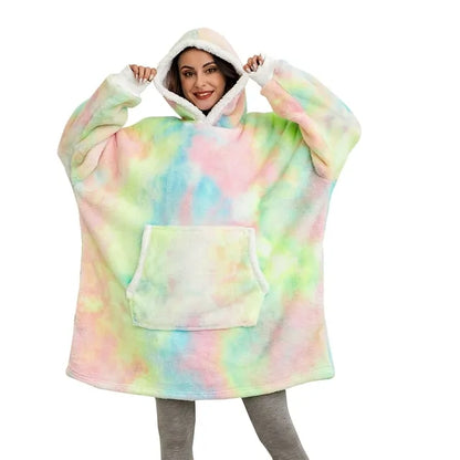 Oversized Hoodie Blanket With Sleeves Sweatshirt