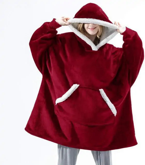 Oversized Hoodie Blanket With Sleeves Sweatshirt