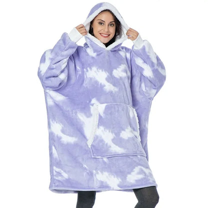 Oversized Hoodie Blanket With Sleeves Sweatshirt