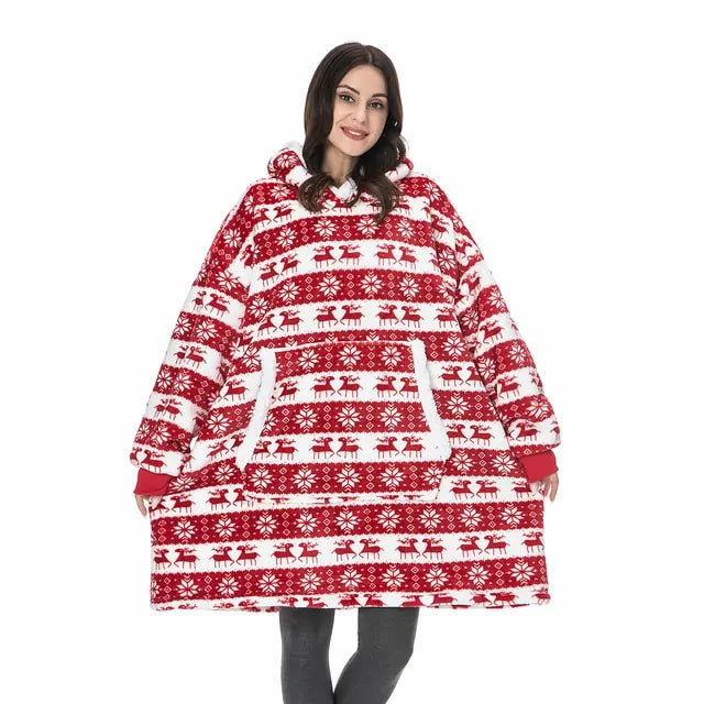 Oversized Hoodie Blanket With Sleeves Sweatshirt