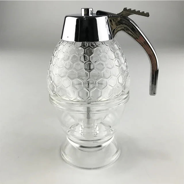 No Drip Glass Honey Dispenser with Stand