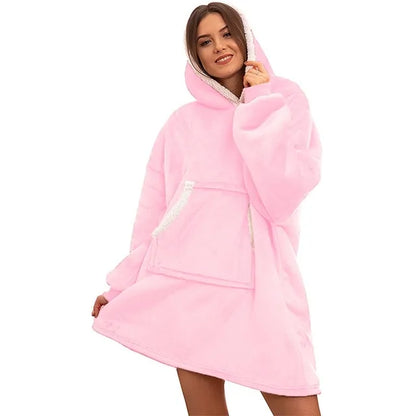 Oversized Hoodie Blanket With Sleeves Sweatshirt