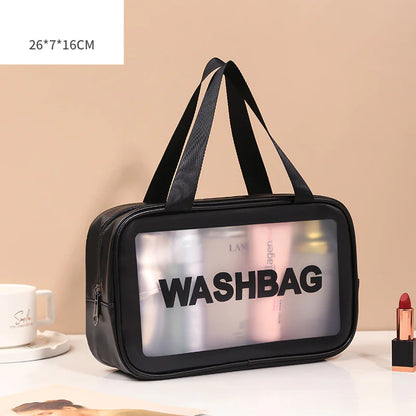 Transparent Makeup and Wash Bag Set