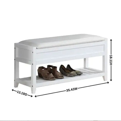 Rouen Seating Bench With Shoe Storage