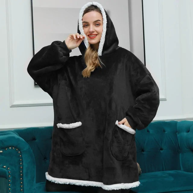 Oversized Hoodie Blanket With Sleeves Sweatshirt