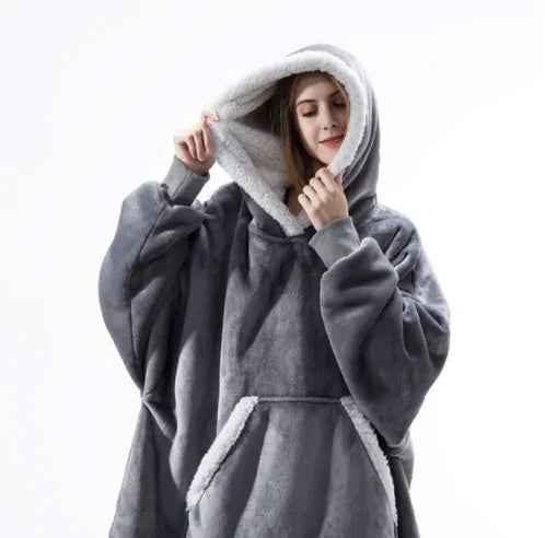 Oversized Hoodie Blanket With Sleeves Sweatshirt