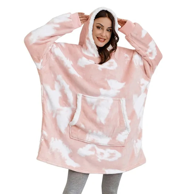 Oversized Hoodie Blanket With Sleeves Sweatshirt