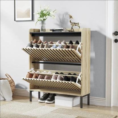 2 Flip Shoe Cabinet,Multi-layer Shoe Rack,Modern Minimalist,storage Cabinet, For Entryway