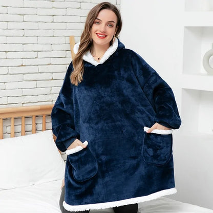 Oversized Hoodie Blanket With Sleeves Sweatshirt